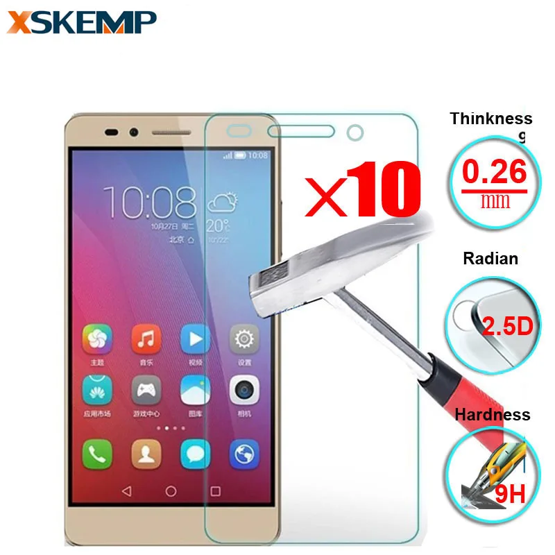 10 шт. ударопрочное закаленное стекло для Huawei Honor 7 8 3C G740 Y625 Y560 P9 P8 Lite Plus Mate S 9H|glass for