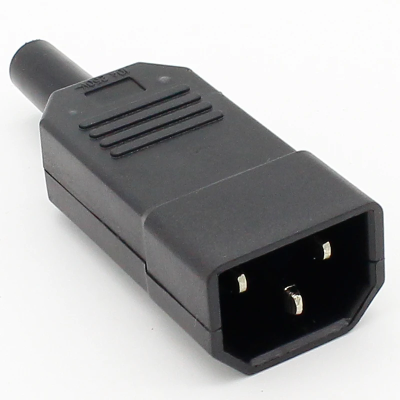 10 шт. новинка оптовая цена А 250 В черный IEC C13 вилка переменного тока|male power plug|male
