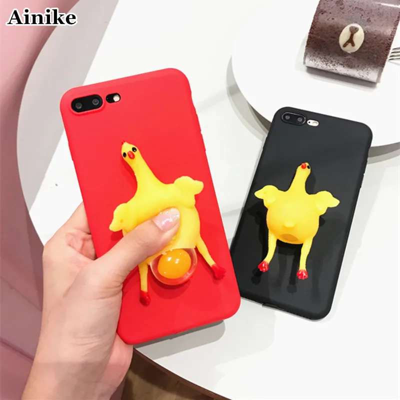 Чехол для телефона Ainike Cute Chicken Lay Egg Samsung Galaxy Note5 S6 S7edge S8 S9Plus A510 A8 G360 мягкий ТПУ чехол