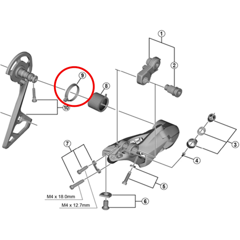 SHIMANO ULTEGRA R8000 R8050 DURA-ACE R9100 R9150 XT M8000 M8050 XTR M9000 M9050 задние запасные части P-Seal Ring | Спорт и