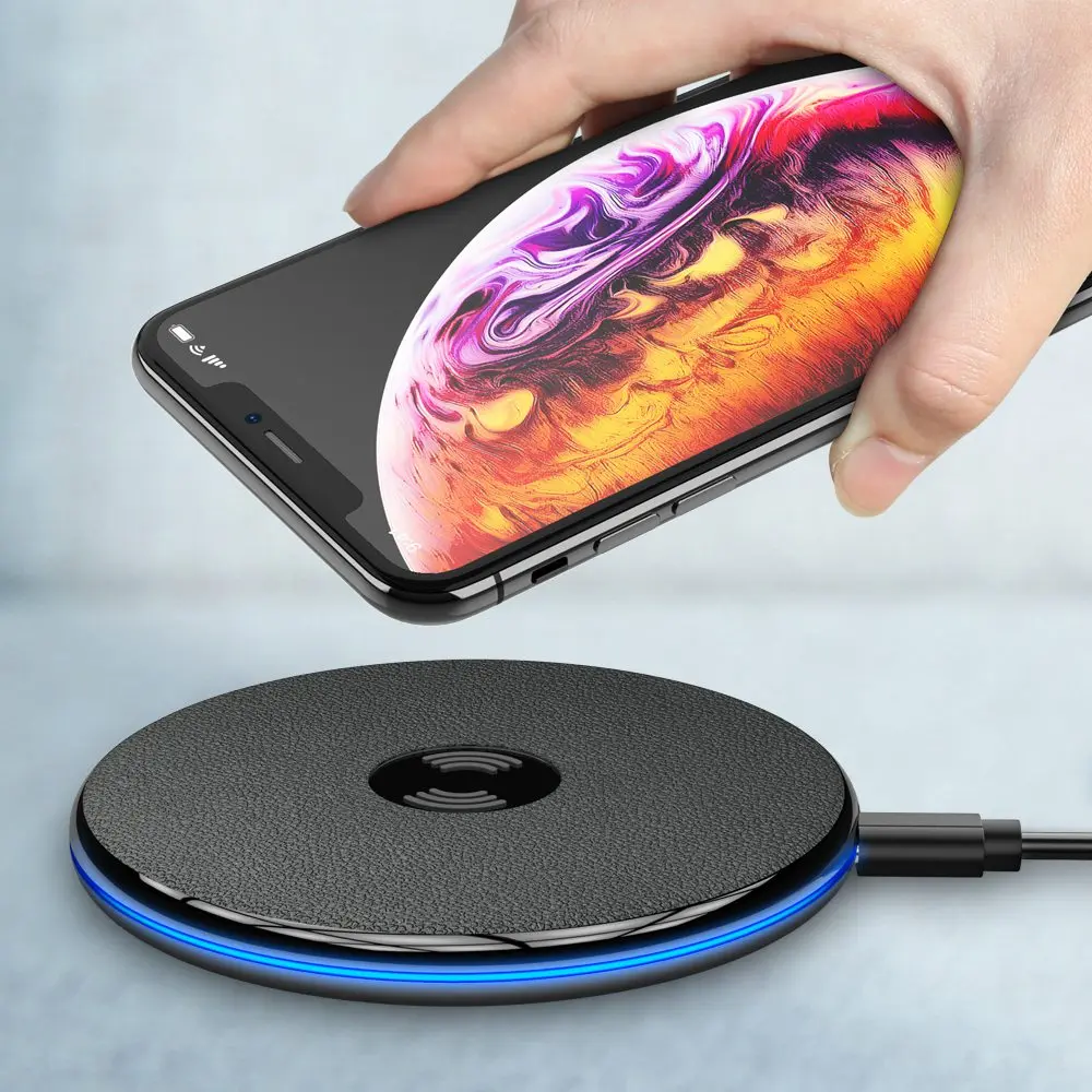 KISSCASE Qi Беспроводное зарядное устройство для samsung S10E S8 S10 Plus Note 9 5 8 S6 Edge Быстрая зарядка для huawei P30 pRO mate 20 зарядное устройство
