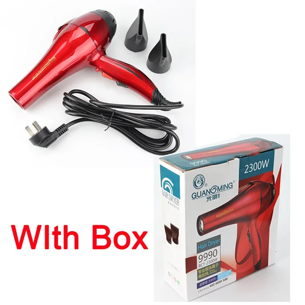 2 nozzle with box Для парикмахера и парикмахерской 3 м длинный провод ЕС штекер Real 2300 Вт мощность Профессиональный фен-щетка Фен салон Фен - Цвет: 2 nozzle with box