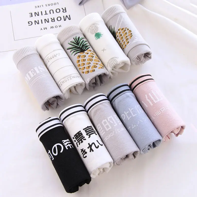 5 шт./лот новое однотонное хлопковое женское нижнее белье шортики для девочек