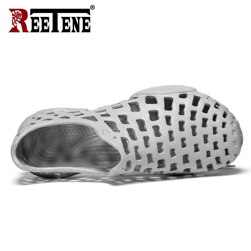 Reetene Лидер продаж мужские сандалии обувь полые Летние повседневные туфли дышащие
