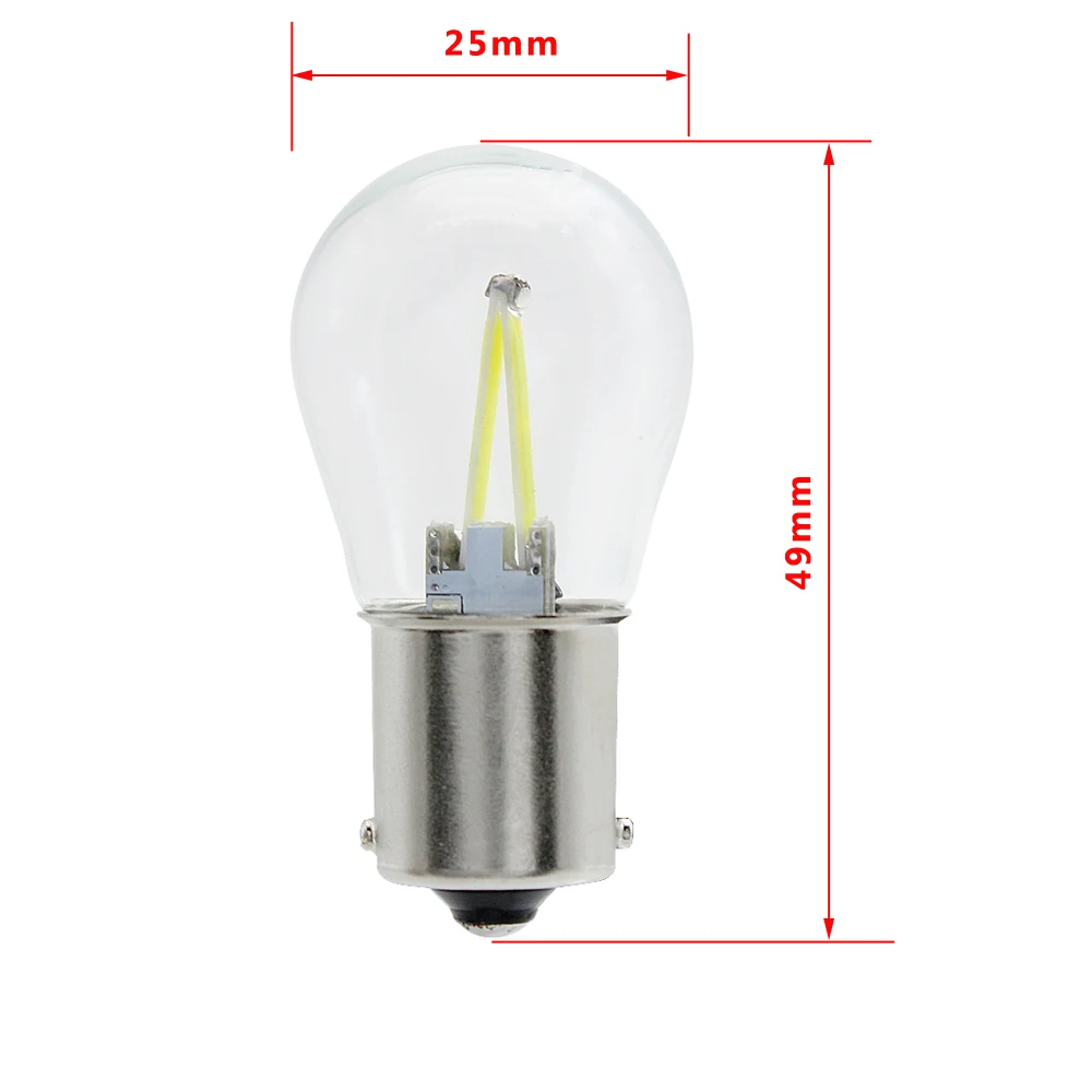 1 шт. 1156 BA15S BAU15S PY21W 1157 BAY15D Авто светодио дный нити Light 2 COB лампы поворотов Тормозная