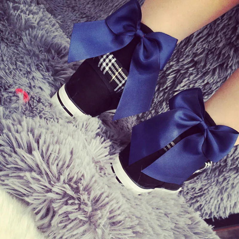 Носки женские с бантом карамельных цветов милые повседневные короткие носки