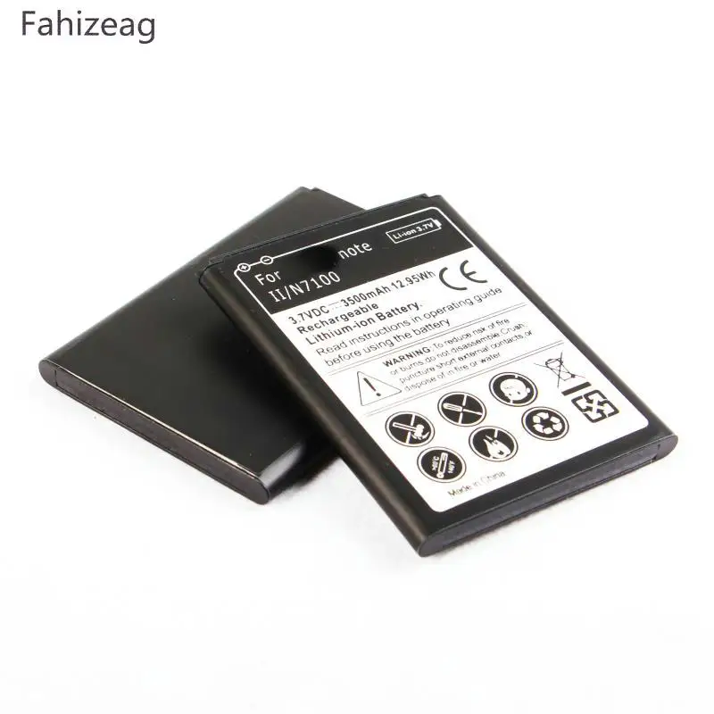Сменный аккумулятор Fahizeag 3500 мАч N7100 для Samsung Galaxy Note 2 II N7105 I605 I607|Аккумуляторы