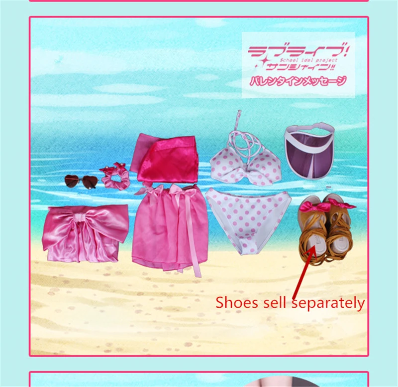 

New! Cosplay LoveLive!Sunshine!! Aqours Ruby Kurosawa SIC12 Cosplay Costume Bikini Woman Summer Swimsuits Comic Sexy Dresses