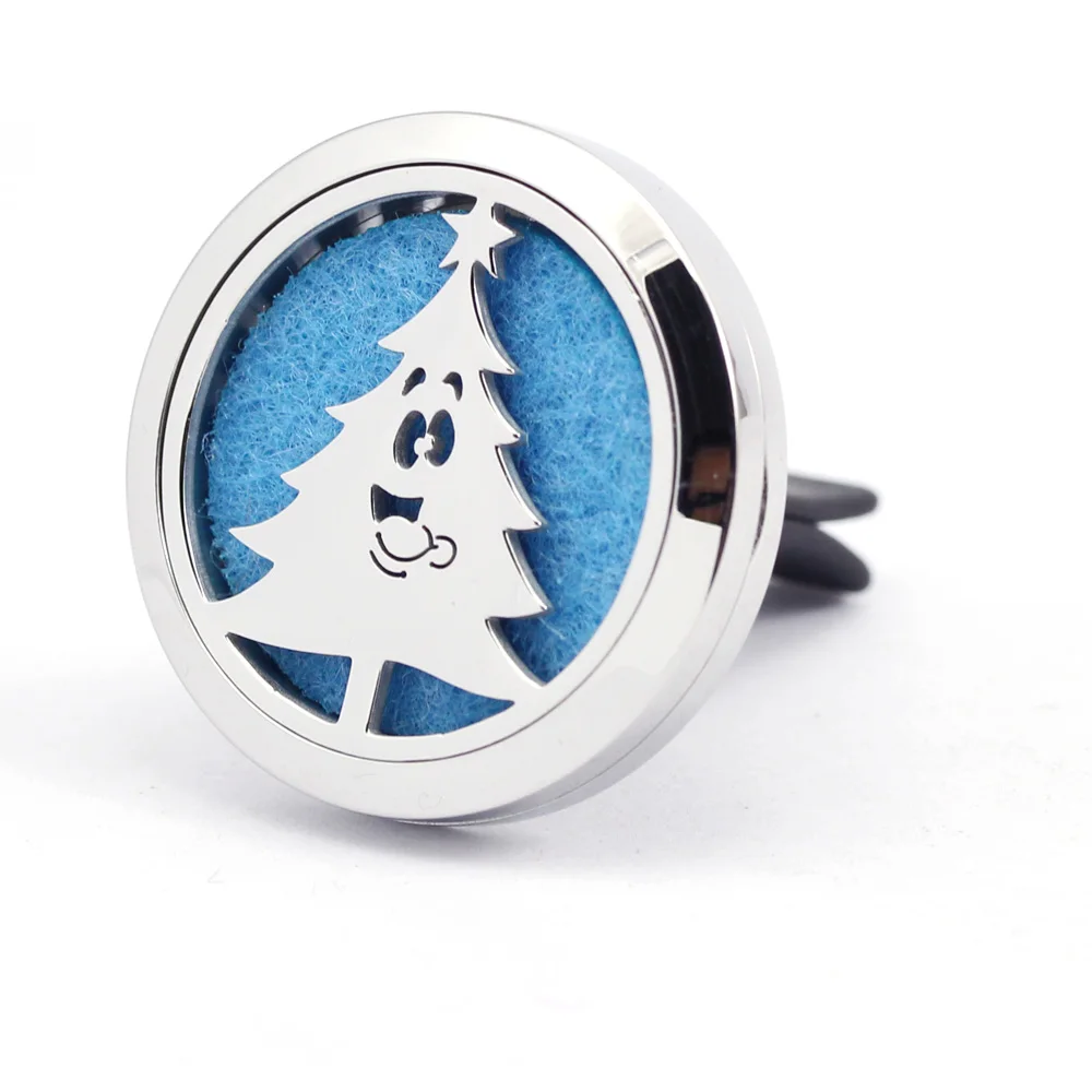 

2017 New Design Stainless Steel Christmas Tree Design Car Aroma Diffuser Essential Oil Car Diffuser Vent Clip