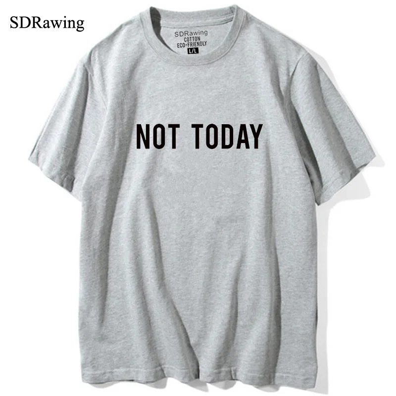 Хлопковая футболка унисекс с принтом не сегодня|Футболки| |