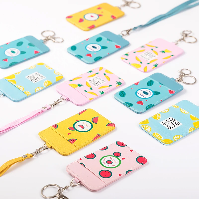 Женские кожаные визитницы с принтом арбуза изображением фруктов визитные