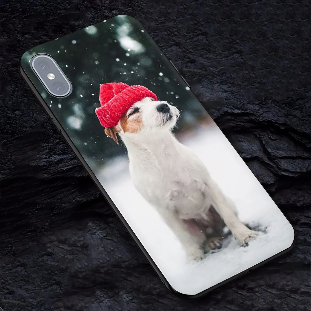 Джек Рассел терьер Dogcase для iphone 7 plus мягкий tpu чехол телефона 6 6s X XR XS MAX coque