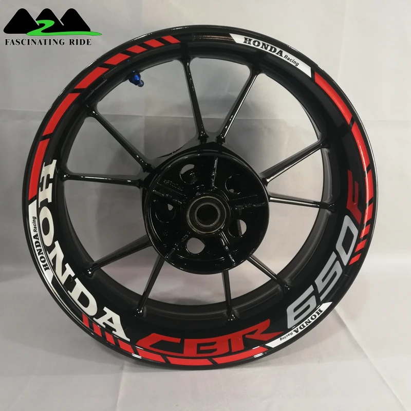 Для honda CBR1000RR 600R 300R CBR650F мотоциклы колеса наклейки водонепроницаемый Светоотражающие Обода наклейки передние и задние пользовательские внутренний обод