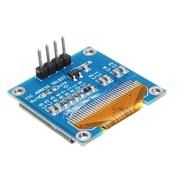 0,96 дюймовый 4Pin синий желтый IIC igc oled-дисплей с защитной крышкой экрана для Arduino