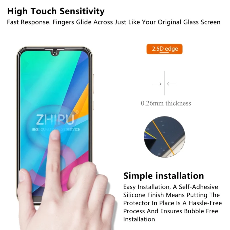 Закаленное стекло для huawei Honor 8S защитное 2.5D 9H Премиум Защитная пленка|Защитные