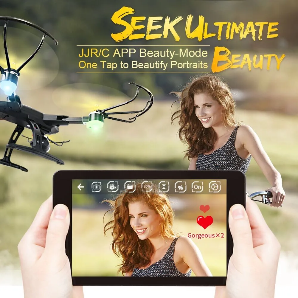 Квадрокоптер JJR/C JJRC H39WH Wi Fi FPV 720P камера складной 2 4G 4 канала 6 aixs гироскоп RC Селфи