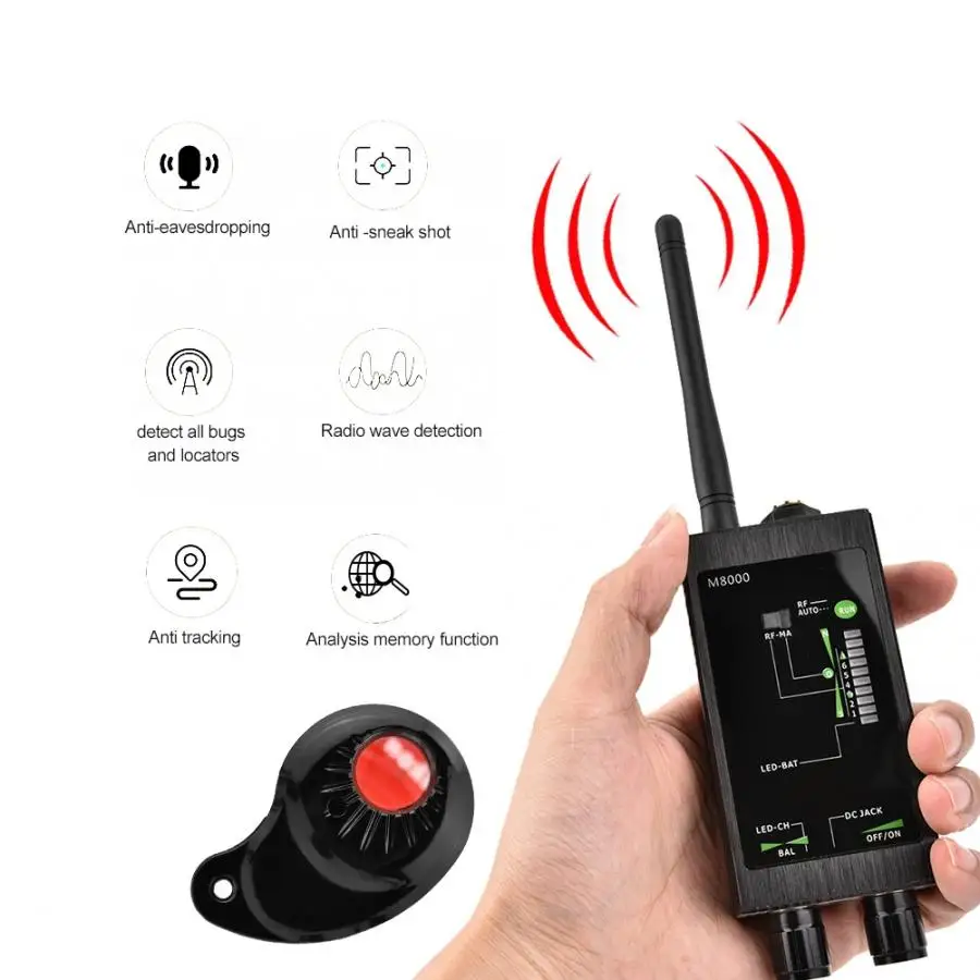 Детектор камеры GPS 1 МГц 12 ГГц Анти Шпион GSM RF детектор сигнала M8000 автоматический