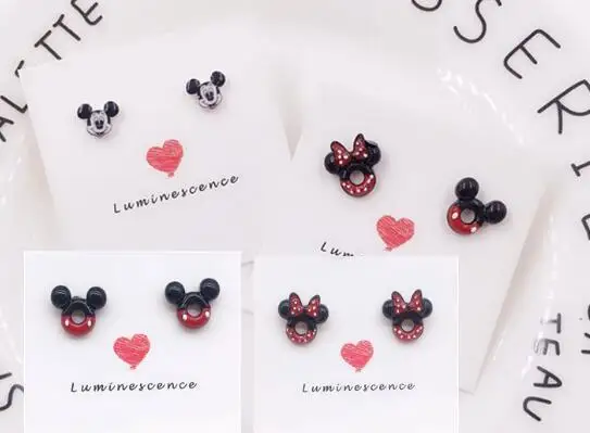 Серьги для женщин и девочек 1 пара Классический мультяшный Микки Минни пончики