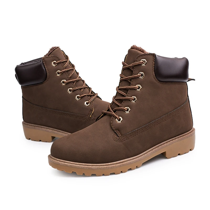 Новые зимние мужские теплые плюшевые меховые ботинки модные ботильоны Зимняя