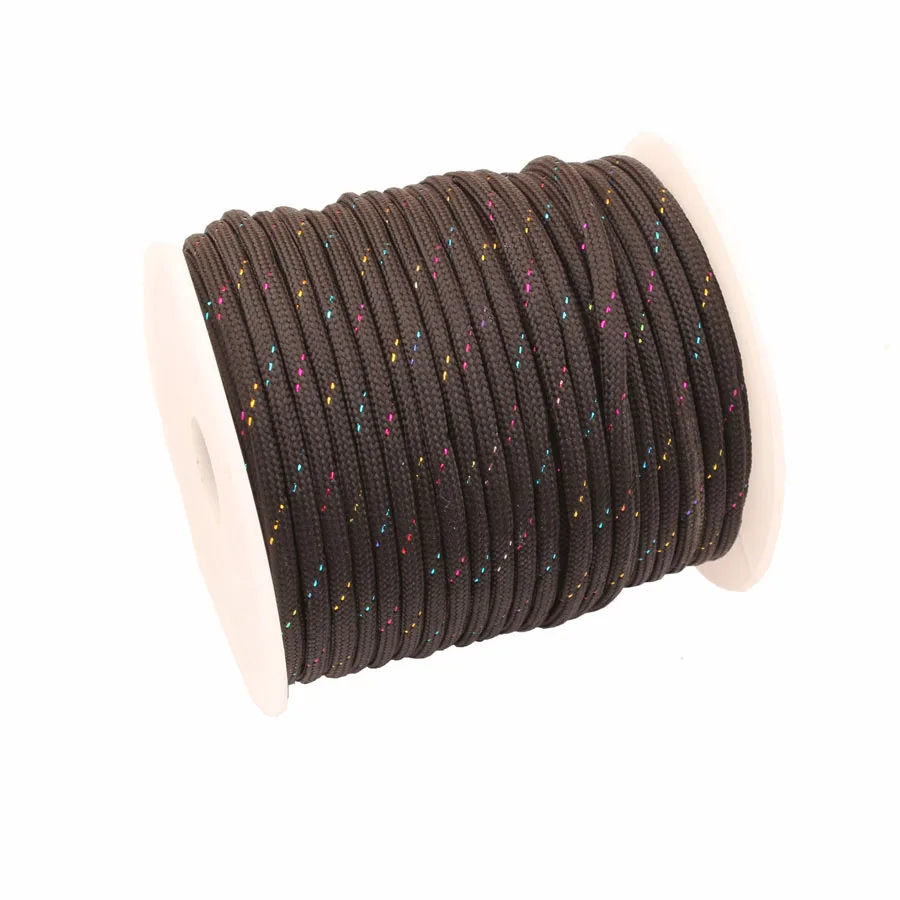CAMPINGSKY Paracord 550 4 мм веревка 100 футов Паракорд для выживания парашютный шнур шнурок веревка для скалолазания кемпинга оборудование для выживания комплект - Цвет: 190 black colorful