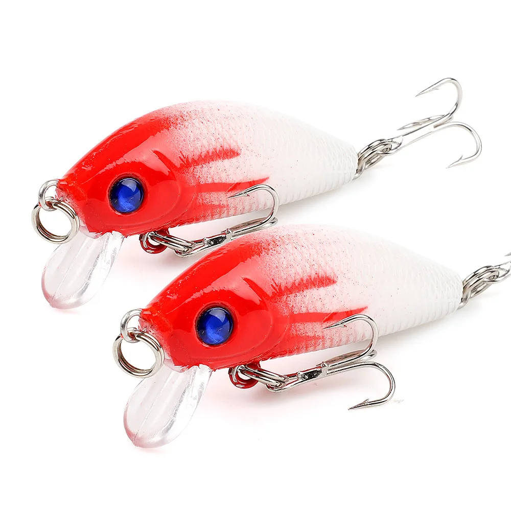 DONQL 2pcs/lot Minnow Fishing Lure 4.4cm 3.6g Wobblers Crankbait Artificial Hard Baits Topwater Floating Fishing Tackle - Цвет: Model 8