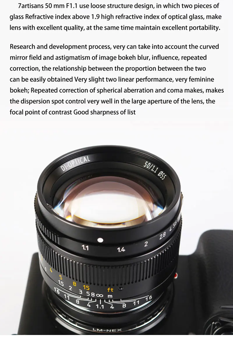 7artisans 50 мм F1.1 M Mount объектив с фиксированным фокусным расстоянием для Leica M LM объектив-Крепление камеры M-M M240 M2 M4 M4P M5 M6 M7 M8 M9 M9P M10