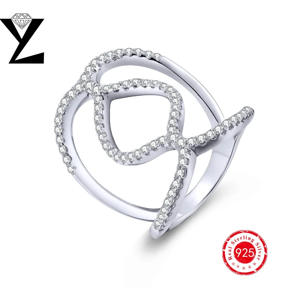 Новые Моды для Женщин 925 Серебряные Кольца Персонализированные Стиль С