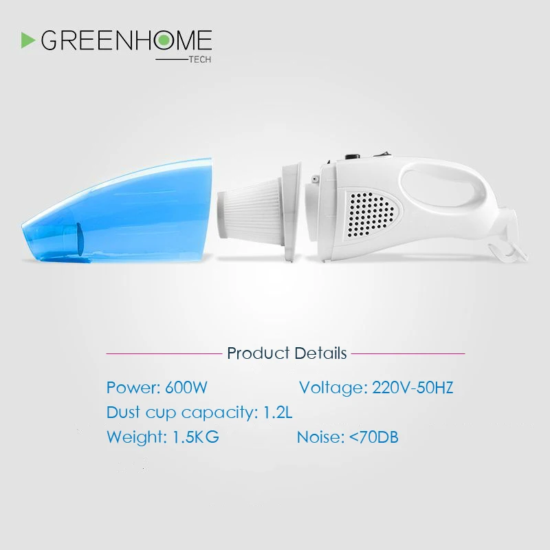 Малошумный Портативный Ручной пылесос 2 в 1 пылеуловитель Ультра тихий мини