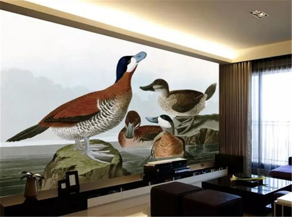 Обои 3d HD для улицы дикая природа утенок обои на стену домашний телевизор фон