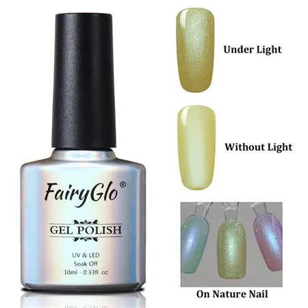 FairyGlo, 10 мл, оболочка, Русалка, Гель-лак, УФ Гель-лак, жемчужная оболочка, Гель-лак для ногтей, Полупостоянный лак для ногтей, эмаль, лак для ногтей - Цвет: BKJ9521