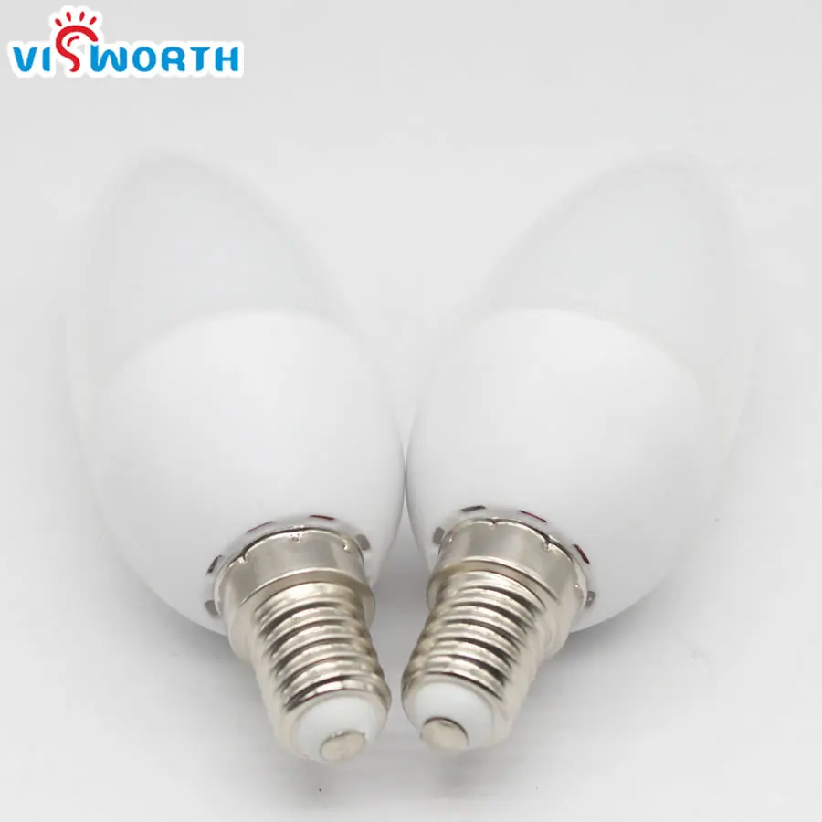 Светодиодная ламсветильник E14 SMD2835 12 шт. лампа переменного тока 110 В 220 в 240 3 Вт