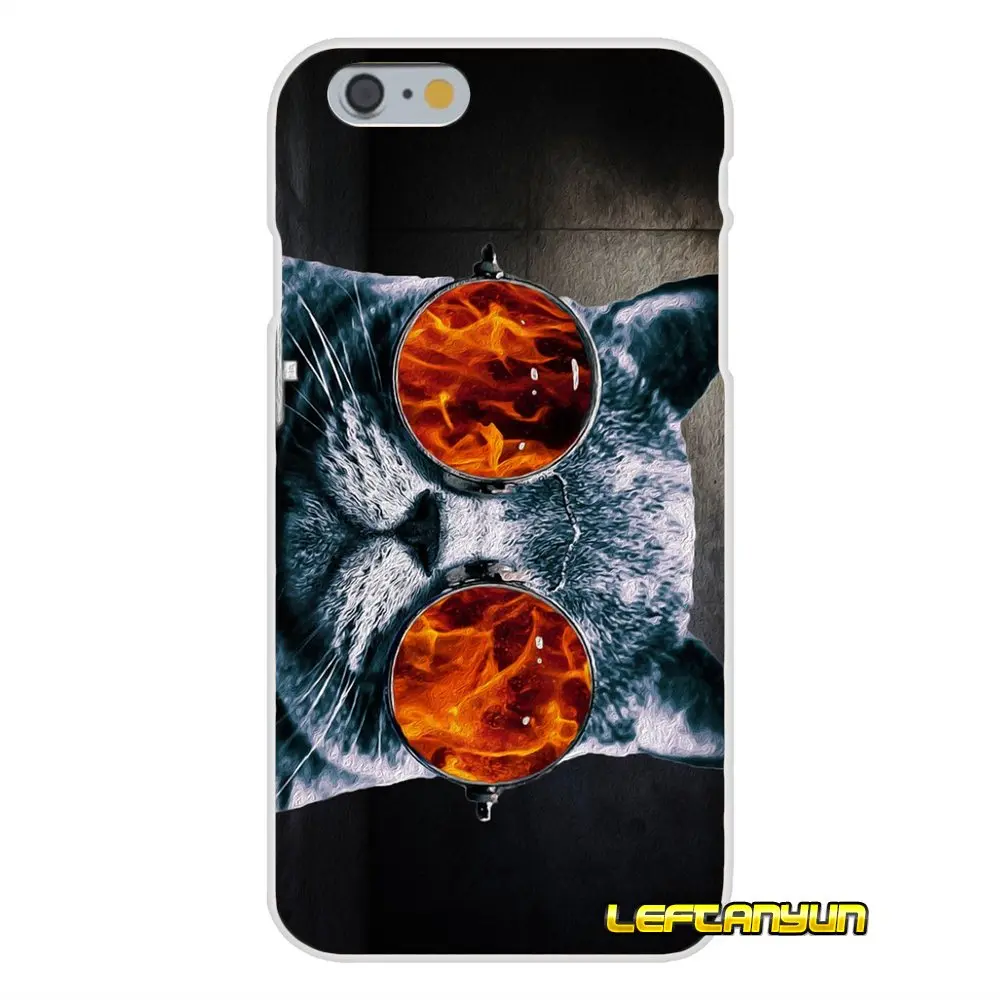 Милый мультфильм очки cat Тонкий силиконовый чехол для телефона Samsung Galaxy A3 A5 A7 J1 J2 J3