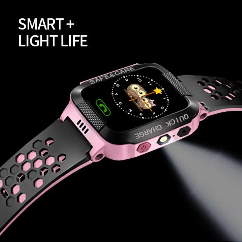 Gps Детские умные часы с камерой фонарик позиционирование SOS Вызов расположение