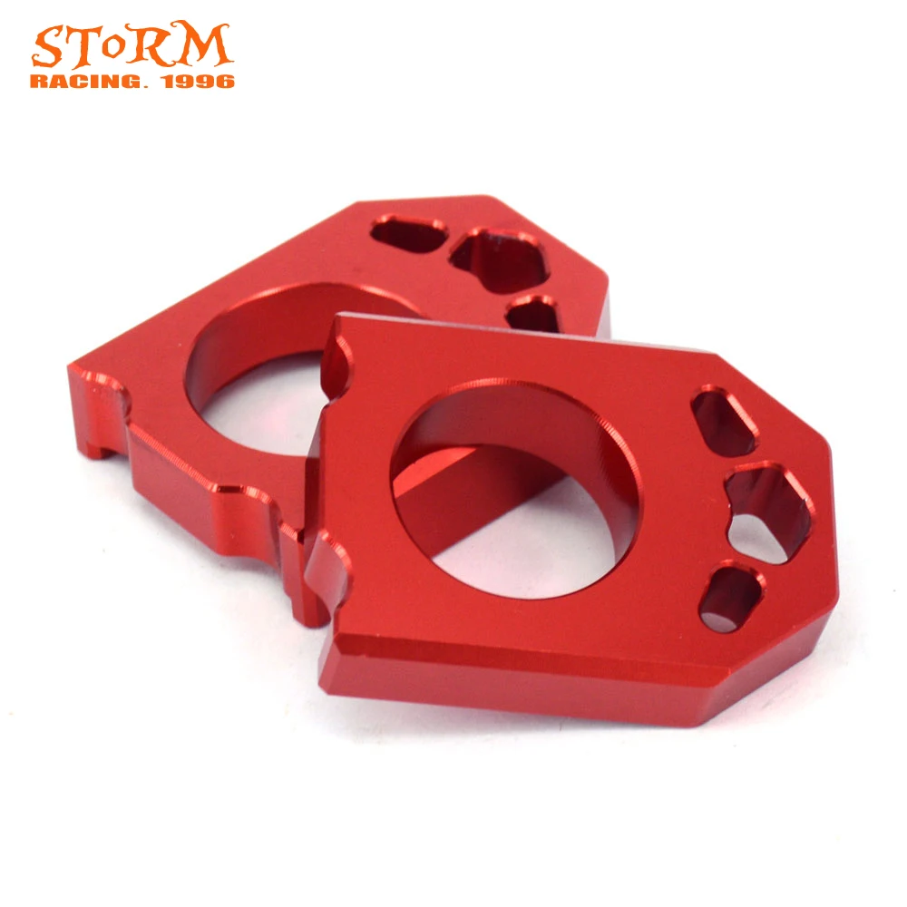 Motorcycle CNC Red Axle Block Chain Adjuster For HONDA CR125R 250R CRF250R 250X CRF450R 02-17 CRF450X CRF450RX 2017-2019 2020 | Автомобили