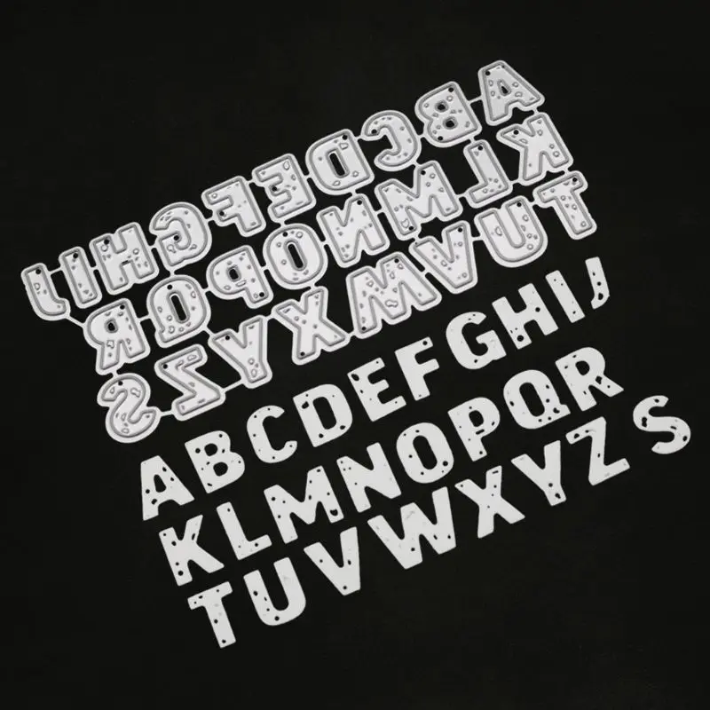 Uppercase буквенный Алфавит металлический прорезной трафарет для окраски DIY Скрапбукинг штамп для альбомов тиснение бумаги Ремесло Декор