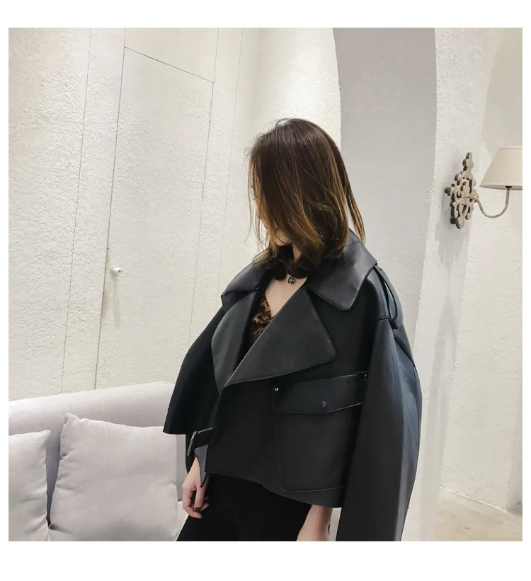 Женские Coat2019Autumn зимние; из овечьей кожи; женские Куртки из натуральной кожи из натуральной овечьей кожи короткие женские туфли больших размеров