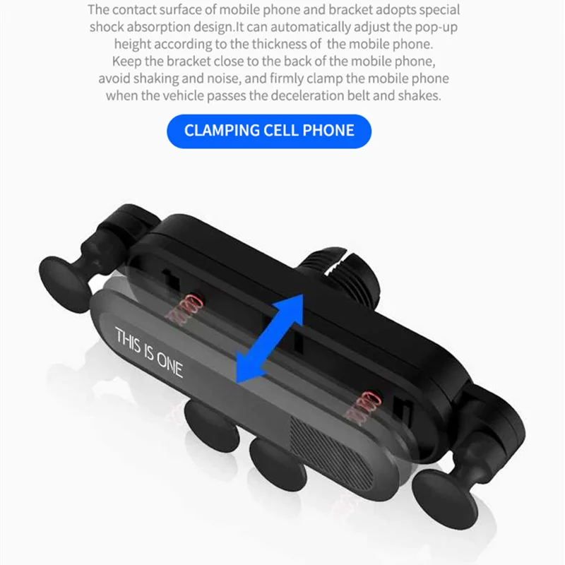 Universal Car Phone Holder For iPhone X XS Max Samsung Huawei Air Vent Mount Gravity Mobile navigation | Мобильные телефоны и