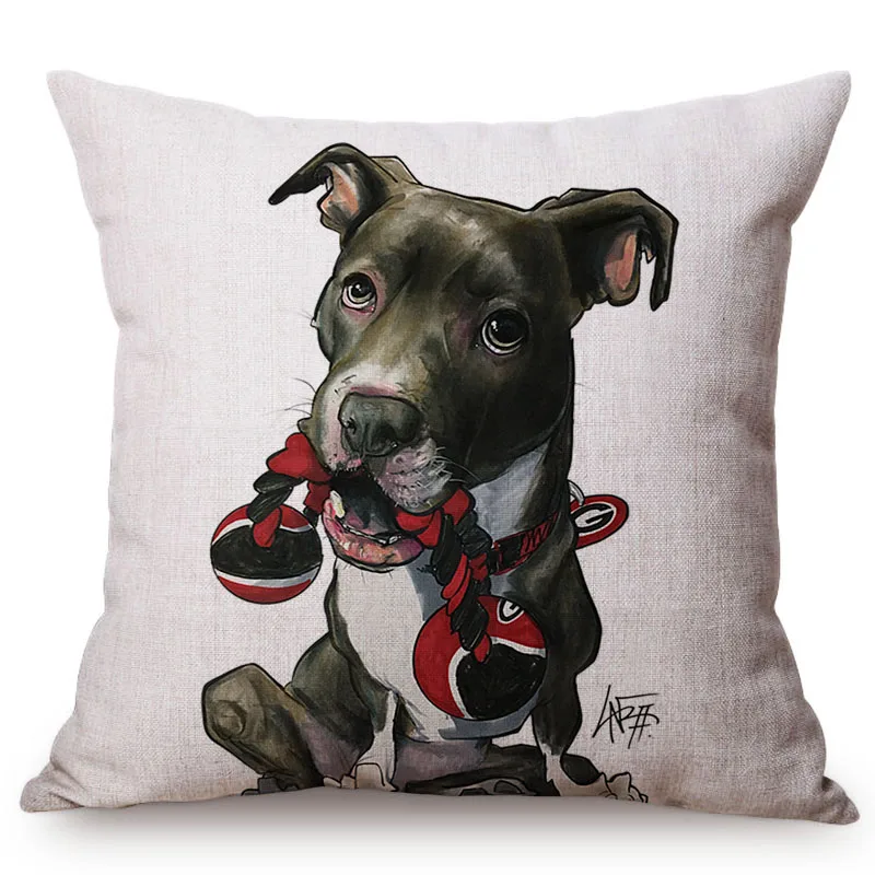 Мультяшная собака забавная такса имитирует симпатичную наволочка с животным