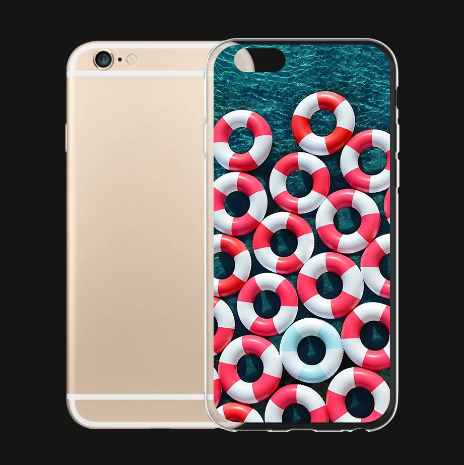 26 Choices Pop Art Donuts Cartoon Flower Pattern For iPhone 6 6s 7 Plus Case TPU Phone Cases Cover Mobile Cell Deluxe Decor Gift | Мобильные