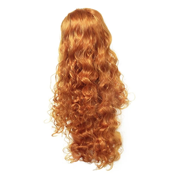 Merida Wig Красный парик Русалочки для девочек; Детские вечерние волосы принцессы Эльзы, Анны, Авроры, Рапунцель, косы, жасмин, Моана, божья коровка, единорог - Цвет: Merida Wig