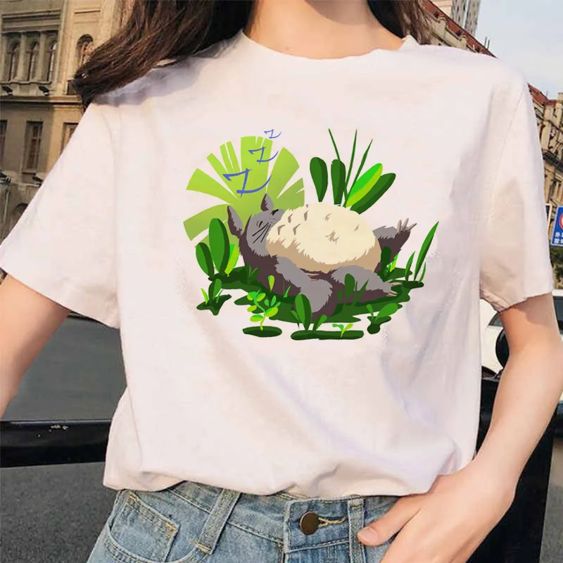 5544 Totoro Унесенные призраками студия Ghibli femme Футболка японская женская ulzzang футболка аниме Хаяо Миядзаки женская футболка Харадзюку 90s - Цвет: 5544