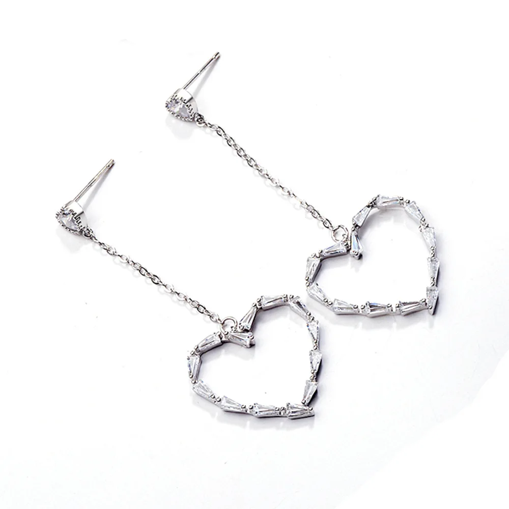

Fashion lovely heart-shaped long earrings for women