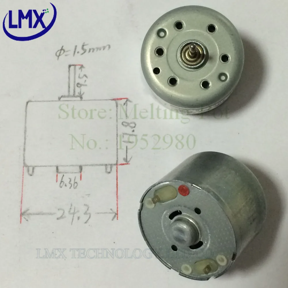 2 шт. встроенный двигатель постоянного тока на 6 В 6400 об/мин для аксессуаров сделай