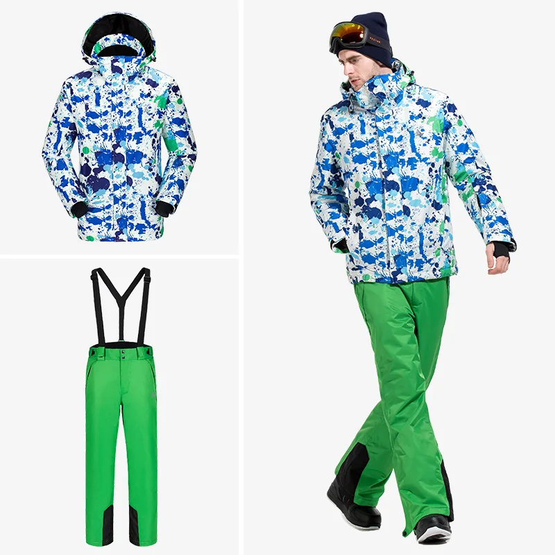 Векторный зимний лыжный костюм Se Мужская ветрозащитная Водонепроницаемая