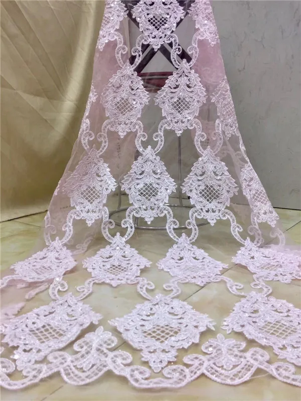 Лидер продаж! Африканская кружевная ткань с блестками Высококачественная