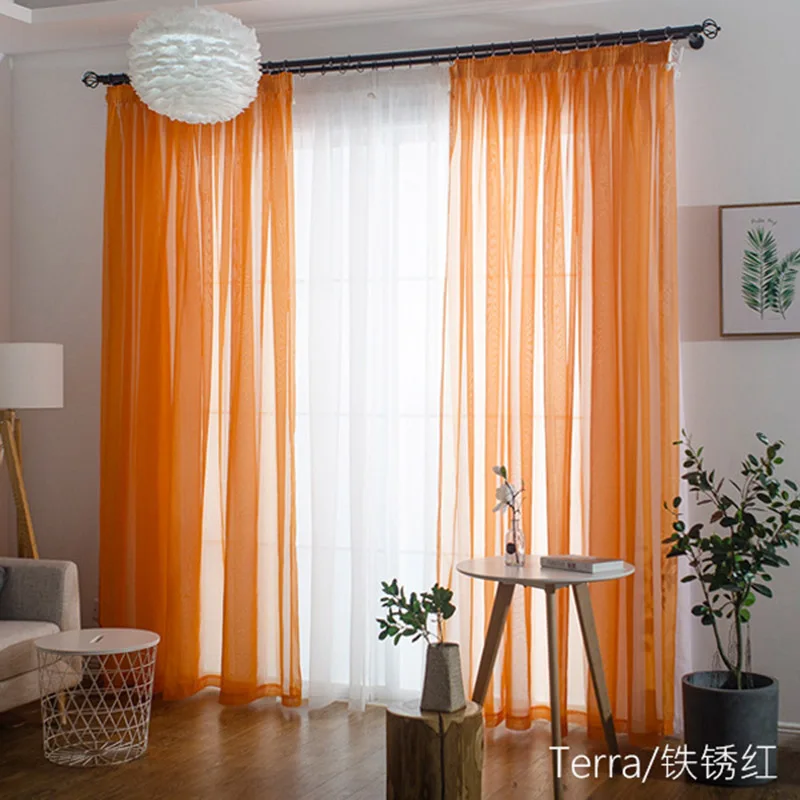 Color 29 Tulle Европейский и американский стиль, многоцветные занавески для гостиной, занавески для эркеров, Сплошные Двери, занавески, драпировка, отвесный тюль, WP184#30 - Цвет: Color 29 Tulle