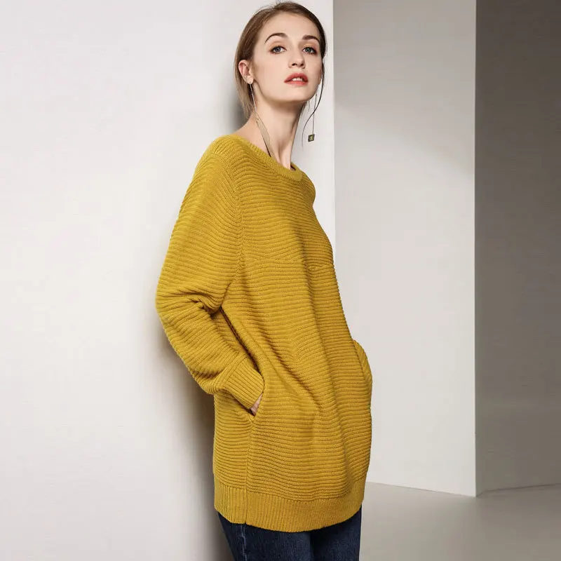 Women Loose Woolen Sweater Dress knitted sweater dress women Elegant pull knit winter 2018 autumn jumper vintage pullover | Женская