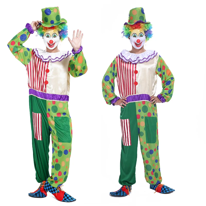 Доставка AliExpress костюм для косплея на Хэллоуин клоуна взрослых одежда