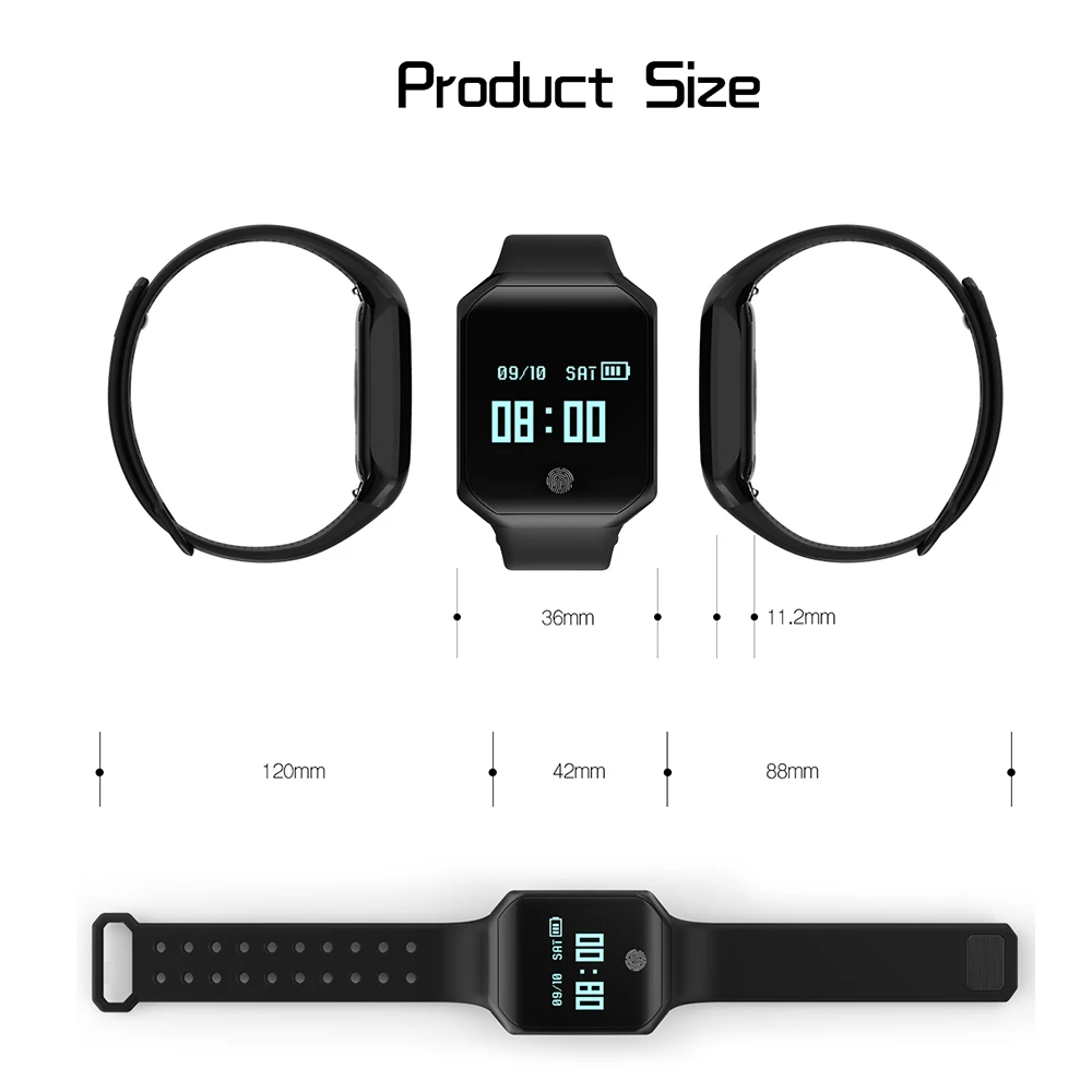 Bluetooth Smart Band кровяное давление монитор сердечного ритма фитнес трекер