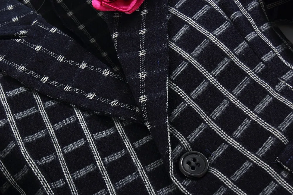 new arrival knitted cotton 100% plaid blazer for toddler girl BG151201E | Детская одежда и обувь
